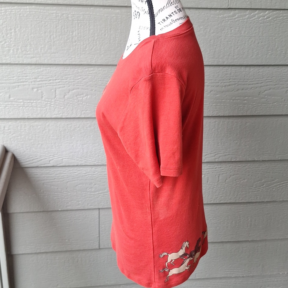 Vintage Kerrits Horse Girl Front And Back Graphic Baby Tee Brick Red Size M - Picture 9 of 12